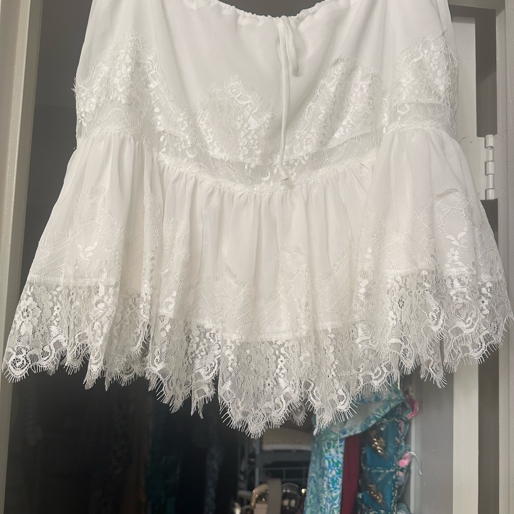 NWOT All in Favor lace slip skirt